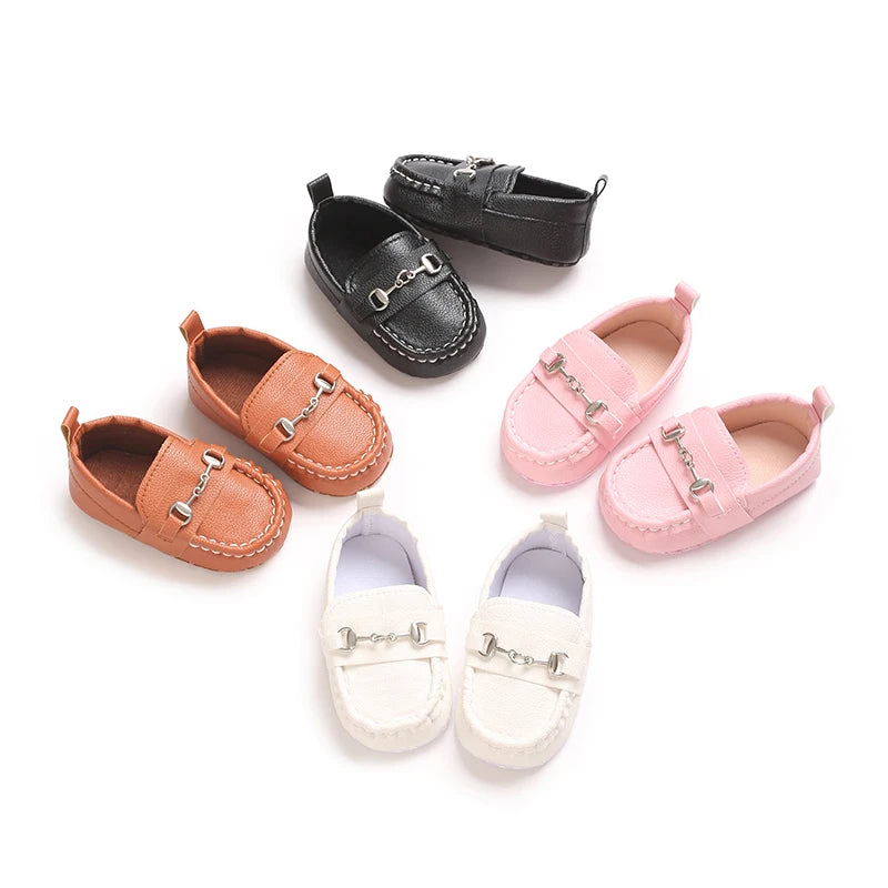 Baby Walking Shoes  Male And Female Baby Bean Shoes  British Style Small Leather Shoes  Autumn Edition